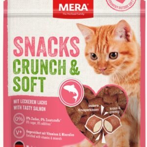 Biscuiti Pisici MERA Snacks Crunch Soft Somon 200g