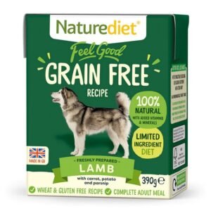 Hrana Umeda Caini NATUREDIET Grain-Free Pate Feel Good Lamb 390gr