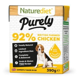 Hrana Umeda Caini NATUREDIET Hipoalergenic Pate Purely Chicken 390gr