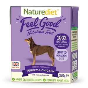 Hrana Umeda Caini NATUREDIET Pate Feel Good Turkey Chicken 390gr