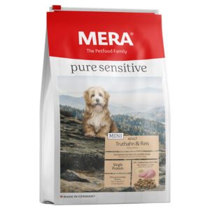 Hrana Uscata Caini MERA Pure Sensitive Adult Mini Curcan si Orez 4kg