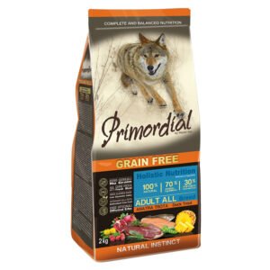 Hrana Uscata Caini PRIMORDIAL Holistic Grain-Free Adult cu Carne de Pastrav si Rata 12kg