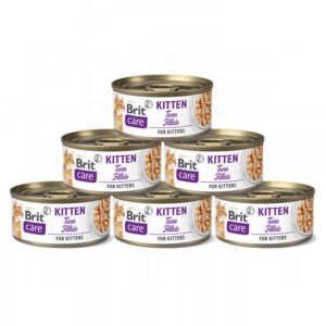 Pachet Conserve Pisici BRIT CARE Kitten Tuna Fillets 6x70g