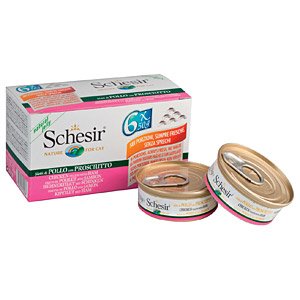 Pachet Conserve SCHESIR Cat Pui si Sunca 6x50g