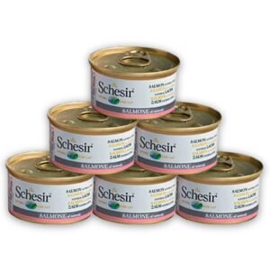 Pachet Conserve SCHESIR Cat Somon Natural 6x85g