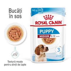 ROYAL CANIN Medium Puppy Plic 10x140g