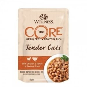 Wellness Core Cat Tender Cuts Pui si Curcan